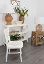 Load image into Gallery viewer, Palm Rattan Dining Chair White Matt Finish - CST