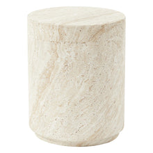 Load image into Gallery viewer, Travertine Round Side Table
