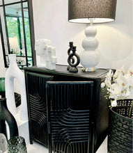Load image into Gallery viewer, Lombok Rattan Double Door Black Chest - CSHWH
