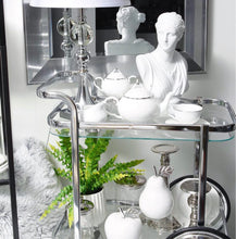 Load image into Gallery viewer, Smith Chrome Glass Bar Cart Clear Rectangular
