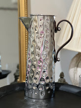 Load image into Gallery viewer, TNK Large Hammered Water Jug with Brown Leather Handle