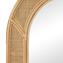 Load image into Gallery viewer, Natural Rattan 180cm Arch Full Length Mirror