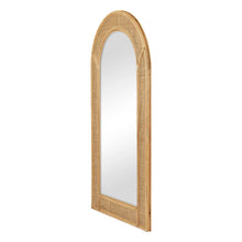 Load image into Gallery viewer, Natural Rattan 180cm Arch Full Length Mirror