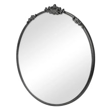 Load image into Gallery viewer, Abbey 80cm French Baroque Round Mirror Black - SML