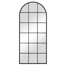 Load image into Gallery viewer, Sophia 180cm Windows Metal Arch Full Length Mirror Black