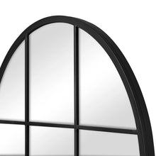 Load image into Gallery viewer, Sophia 180cm Windows Metal Arch Full Length Mirror Black