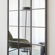 Load image into Gallery viewer, Sophia 180cm Windows Metal Arch Full Length Mirror Black