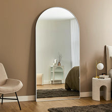 Load image into Gallery viewer, White Hamptons Arch Metal Mirror Full Length 100x200 cm