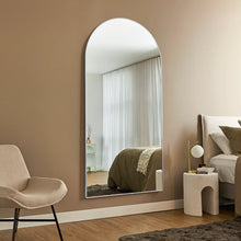 Load image into Gallery viewer, White Hamptons Arch Metal Mirror Full Length 100x200 cm