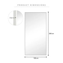 Load image into Gallery viewer, Hampton White Rectangle Full Length Mirror White 100x200 cm