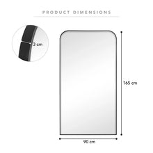 Load image into Gallery viewer, Ivy 165cm Rounded Mirror Black