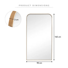 Load image into Gallery viewer, Ivy 165cm Rounded Mirror Gold