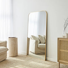 Load image into Gallery viewer, Ivy 165cm Rounded Mirror Gold
