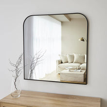 Load image into Gallery viewer, Ivy 90cm Rounded Mirror Black