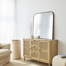 Load image into Gallery viewer, Ivy 90cm Rounded Mirror Black