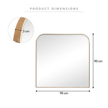 Load image into Gallery viewer, Ivy 90cm Rounded Mirror Gold