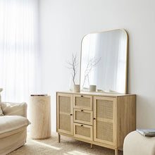Load image into Gallery viewer, Ivy 90cm Rounded Mirror Gold