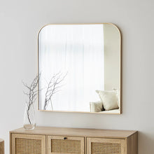 Load image into Gallery viewer, Ivy 90cm Rounded Mirror Gold