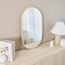 Load image into Gallery viewer, Oakleigh 70cm Oval Solid Oak Mirror Natural