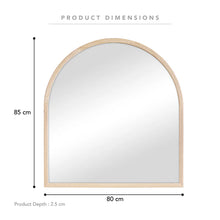 Load image into Gallery viewer, Oakleigh 85cm Arch Solid Oak Mirror Natural - SML