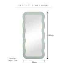 Load image into Gallery viewer, Jesse 170cm Squiggle Mirror Green