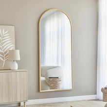 Load image into Gallery viewer, Oakleigh 180cm Arch Solid Oak Full Length Mirror Natural