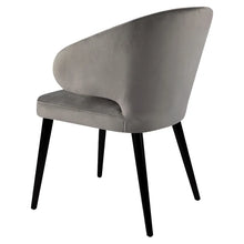 Load image into Gallery viewer, Harlow Black Dining Chair - Grey Velvet
