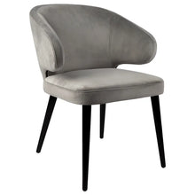 Load image into Gallery viewer, Harlow Black Dining Chair - Grey Velvet