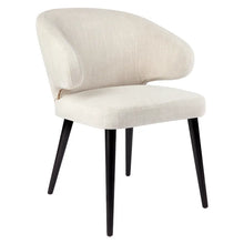 Load image into Gallery viewer, Harlow Black Dining Chair - Natural Linen
