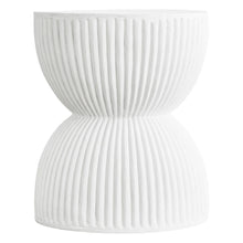 Load image into Gallery viewer, White Ribbed Side Table