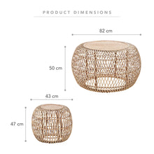 Load image into Gallery viewer, Raissa Set 2 Round Rattan Coffee Table