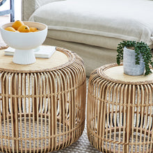 Load image into Gallery viewer, Kelly Set of 2 Rattan Round Coffee Tables