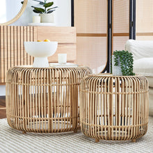 Load image into Gallery viewer, Kelly Set of 2 Rattan Round Coffee Tables