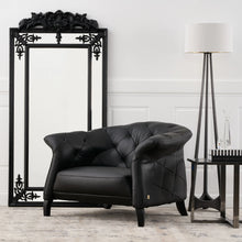 Load image into Gallery viewer, French Royal Black Traditional Antique Full Length Mirror