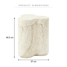 Load image into Gallery viewer, Travertine Leaf Side Table