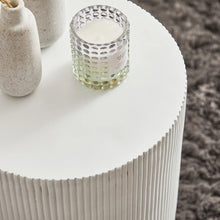 Load image into Gallery viewer, Alice Ribbed White Side Table