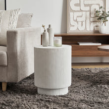 Load image into Gallery viewer, Alice Ribbed White Side Table