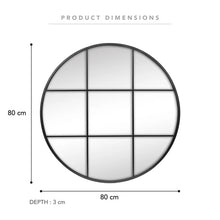 Load image into Gallery viewer, Sophia 80cm Round Mirror Black