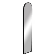 Load image into Gallery viewer, Arched Leaning Wall Slim Metal Mirror Black