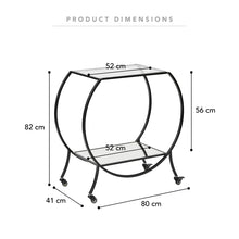 Load image into Gallery viewer, Jordan 86 CM Steel Arch Bar Cart Brass Black