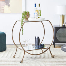 Load image into Gallery viewer, Jordan 86 CM Steel Arch Bar Cart Brass Gold