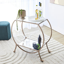 Load image into Gallery viewer, Jordan 86 CM Steel Arch Bar Cart Brass Gold