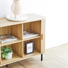 Load image into Gallery viewer, RIBBED SLIDING DOOR 140 CM BUFFET NATURAL - CSHWH