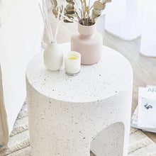 Load image into Gallery viewer, Denada White Terazo Side Table