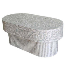 Load image into Gallery viewer, Samantha Ovale Grey Pearl White Coffee Table