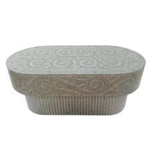 Load image into Gallery viewer, Samantha Ovale Grey Pearl White Coffee Table