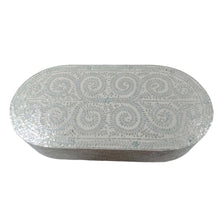 Load image into Gallery viewer, Samantha Ovale Grey Pearl White Coffee Table