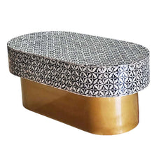 Load image into Gallery viewer, Samantha Black and White Ovale Pearl Coffee Table