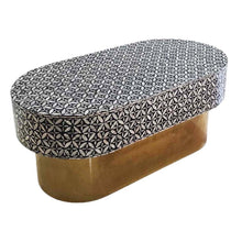 Load image into Gallery viewer, Samantha Black and White Ovale Pearl Coffee Table