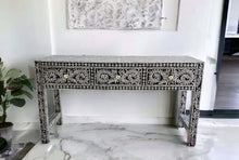 Load image into Gallery viewer, Samantha Pearl Black and White 3 Drawer Console Table